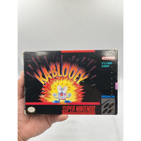 KA-BLOOEY Super Nintendo SNES Original Box with Protective Sleeve - Picture 15 of 16